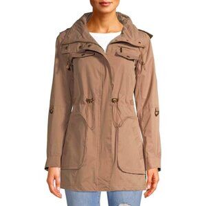 YOKI TAN  ANORAK COAT PLUS SIZE UTILITY JACKET SHORT TRENCH COAT  SIZE 3XL NWT